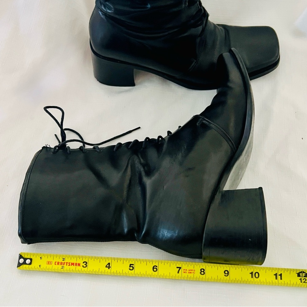 Black Leather Women's Boots / Made in Brazil - Picture 12 of 13